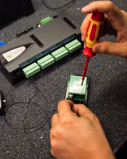Allset Aalter toegangscontrole met Golmar IP opener manager